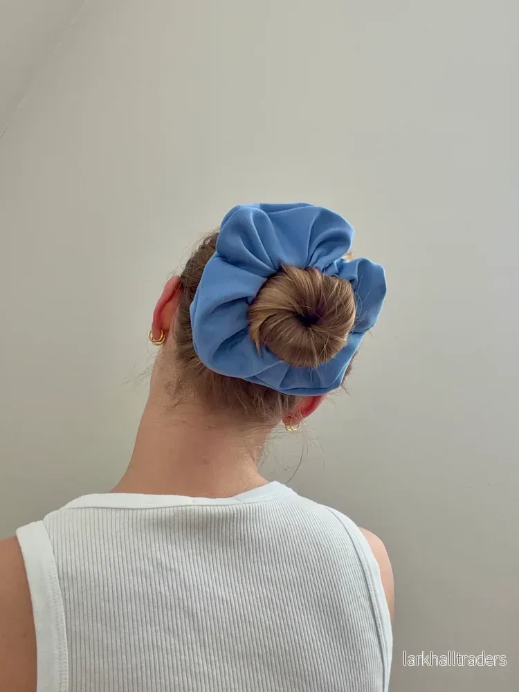 Blå Scrunchie