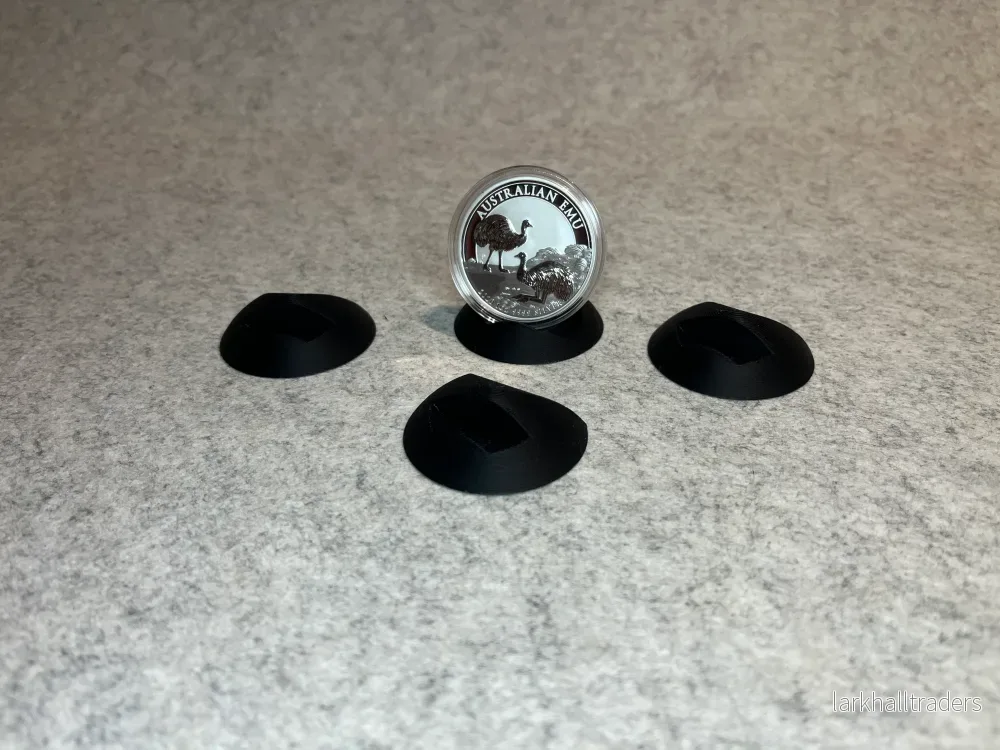 Displayplint för 1 oz silvermynt i kapsel – enskilt kupolställ Displayplint för 1 oz silvermynt i kapsel – enskilt kupolställ