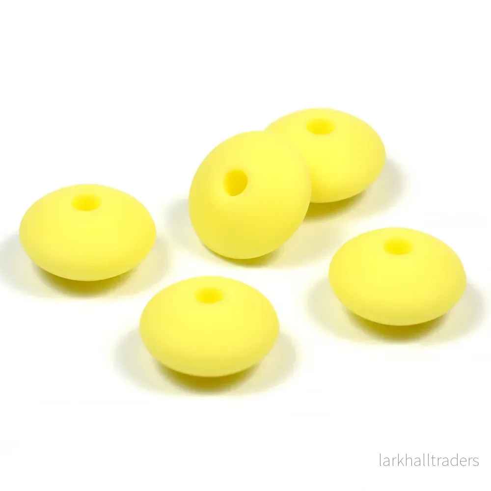 Silikonlinser, pastellgul, 5st