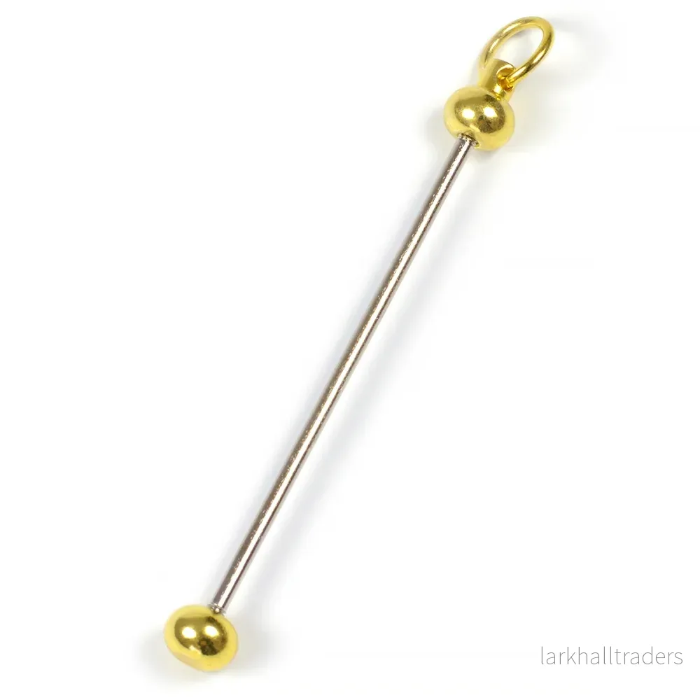 Pärlbar nyckelring, guld Pärlbar nyckelring, guld