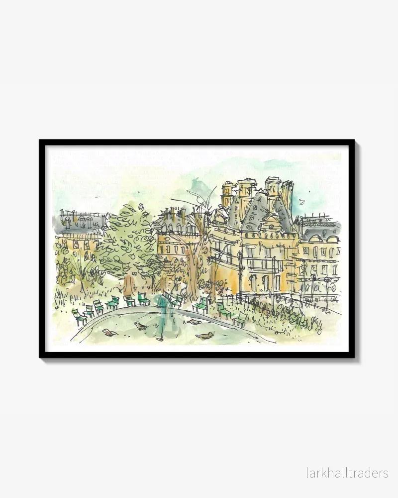 Sitting in a park of Paris – Frenche Print Sitting in a park of Paris – Frenche Print