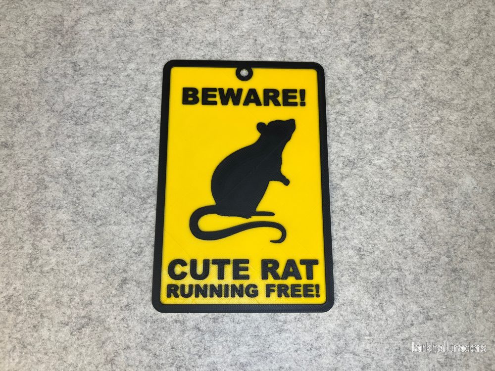 Väggdekor råtta - Beware Cute Rat - Bild 3