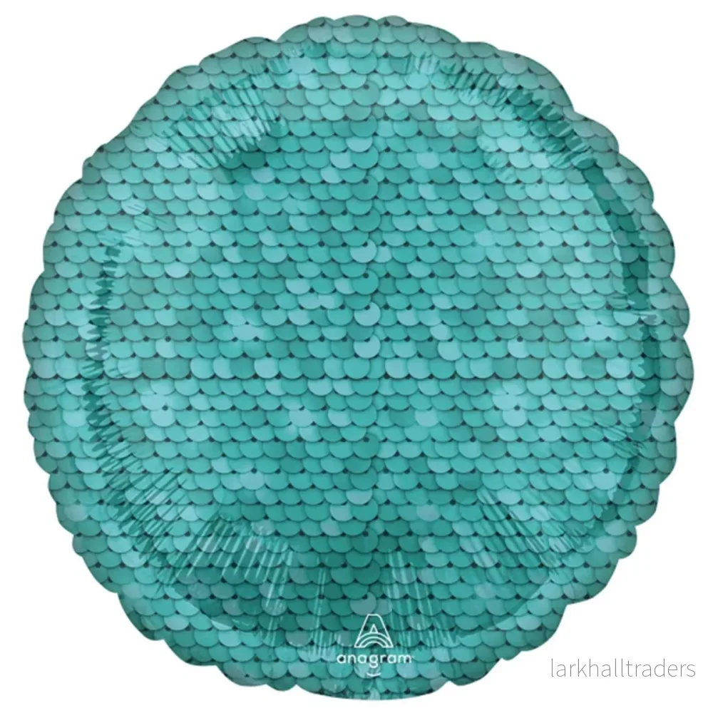 Folieballong, glitter blå paljetter 43 cm Folieballong, glitter blå paljetter 43 cm