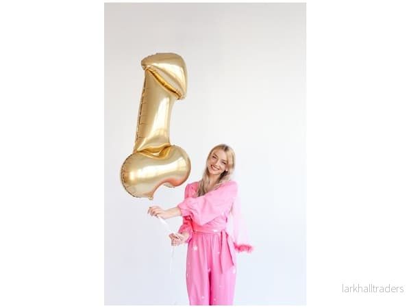Folieballong, penis guld 55x112 cm - Bild 3