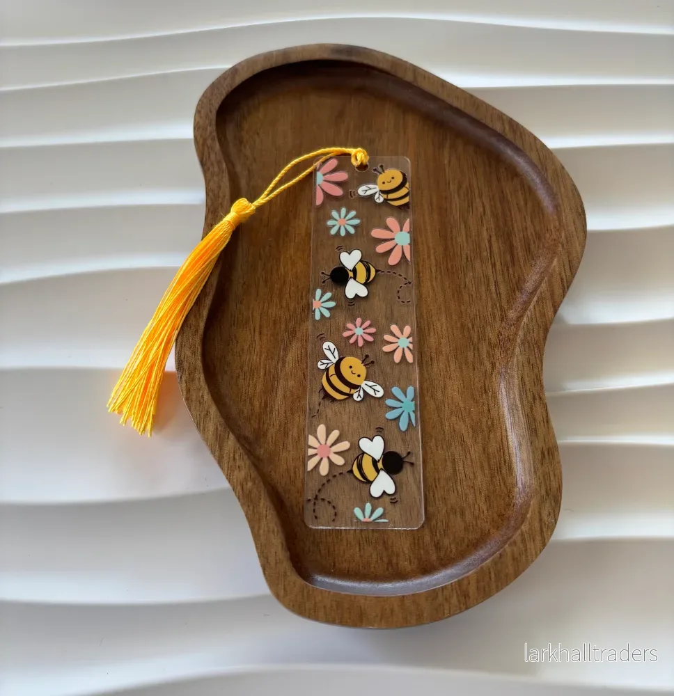 Bokmärke Transparent – Bin och blommor Bokmärke Transparent – Bin och blommor