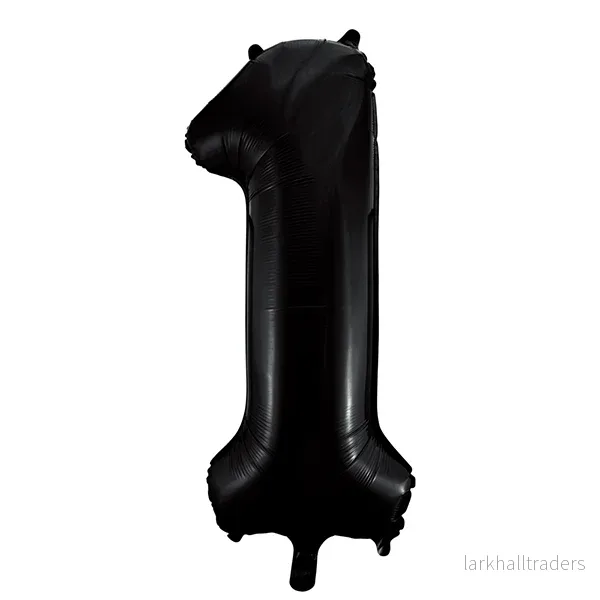 Folieballong, siffra 1 svart 86 cm Folieballong, siffra 1 svart 86 cm