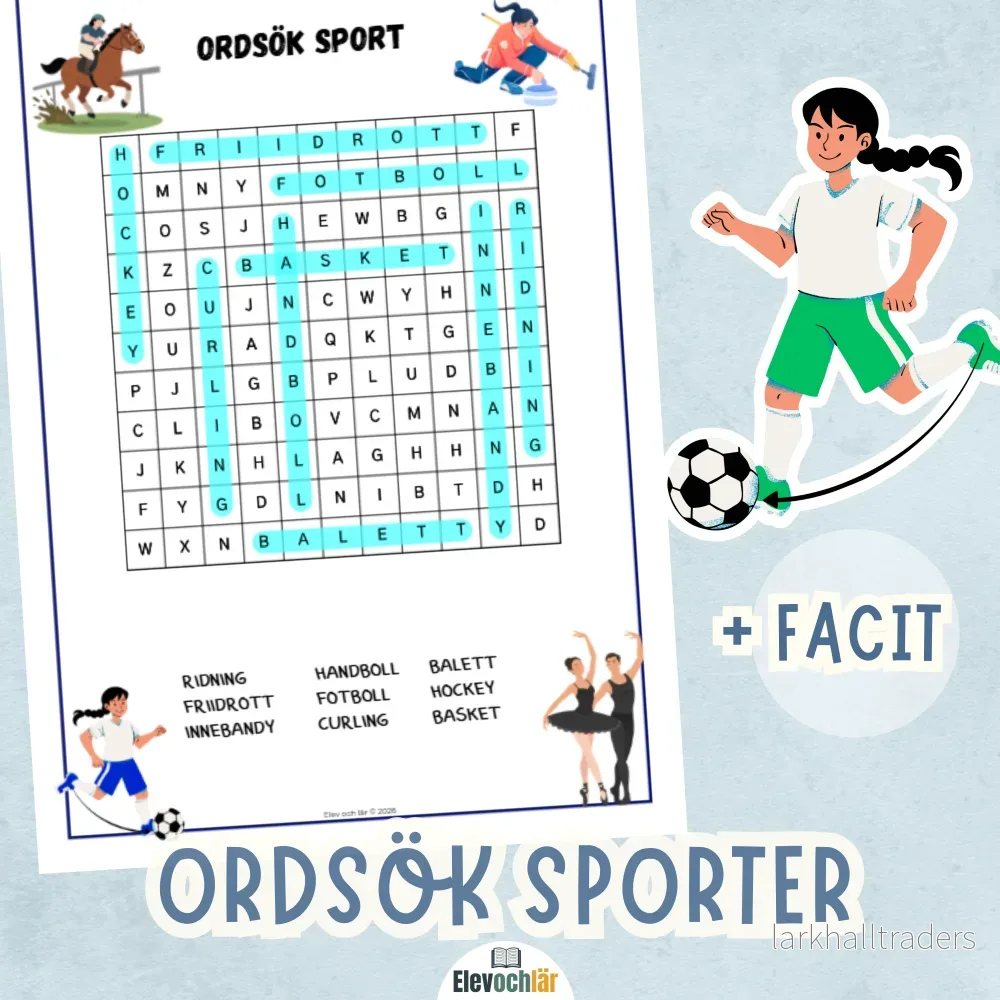 Ordsök sporter + facit
