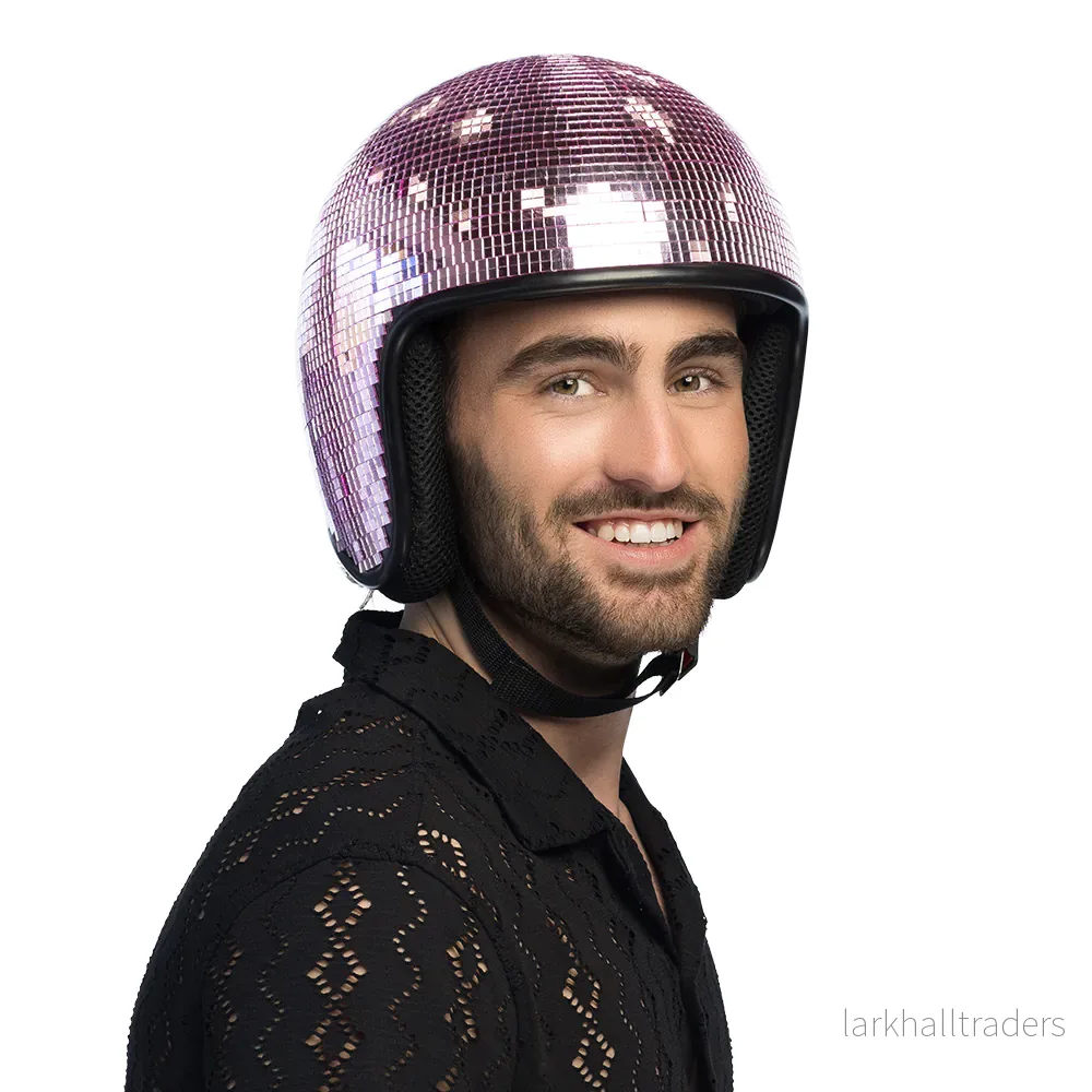 Discohjälm, rosa - Bild 3