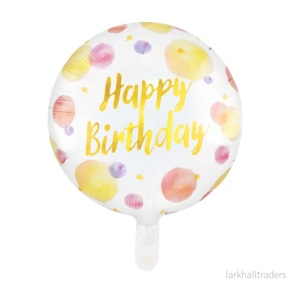 Folieballong, happy birthday prickar 46 cm