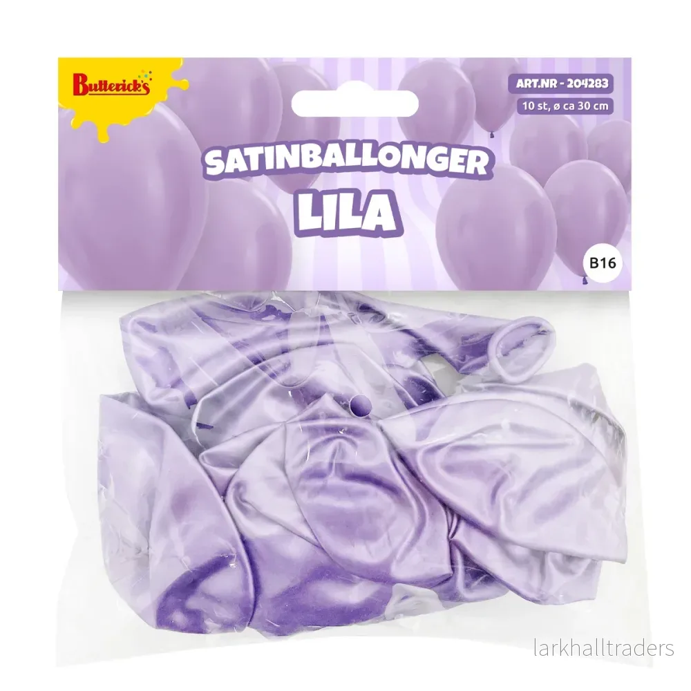Ballonger, satin lila 10 st - Bild 2