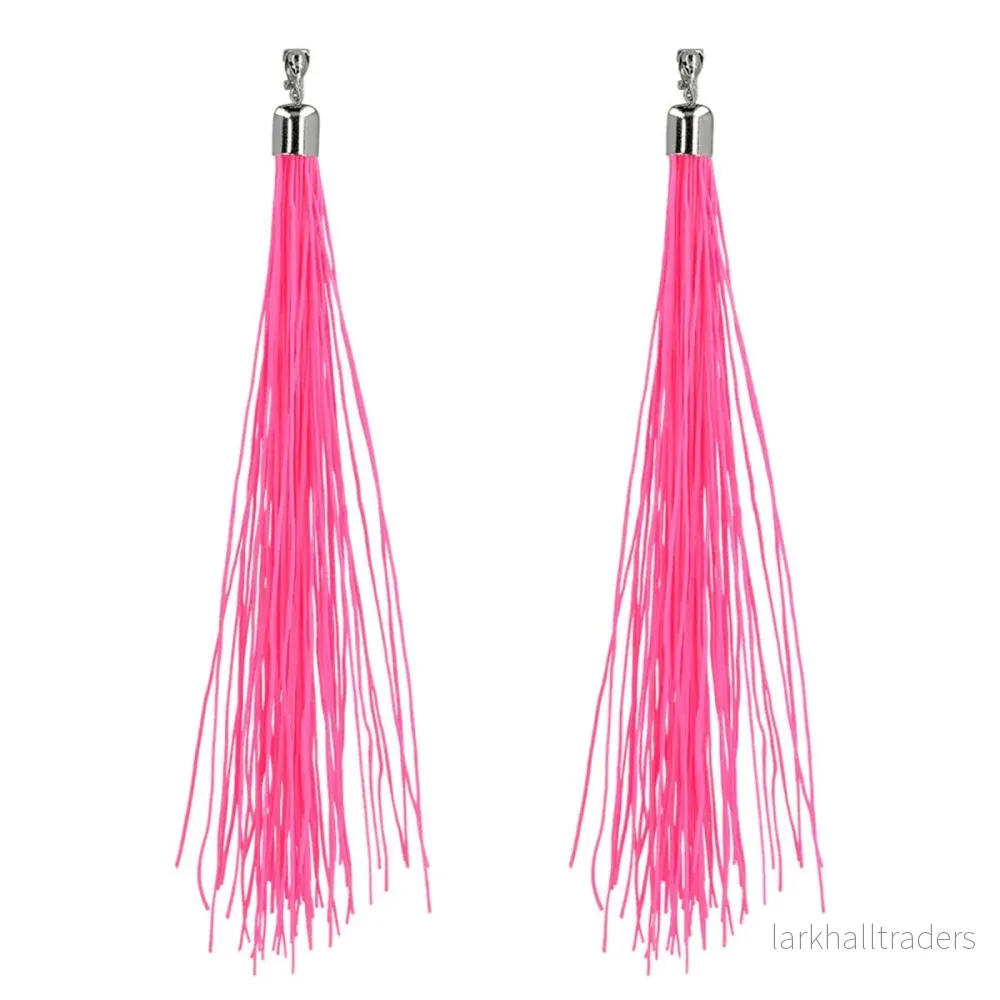 Örhängen, festival neon rosa