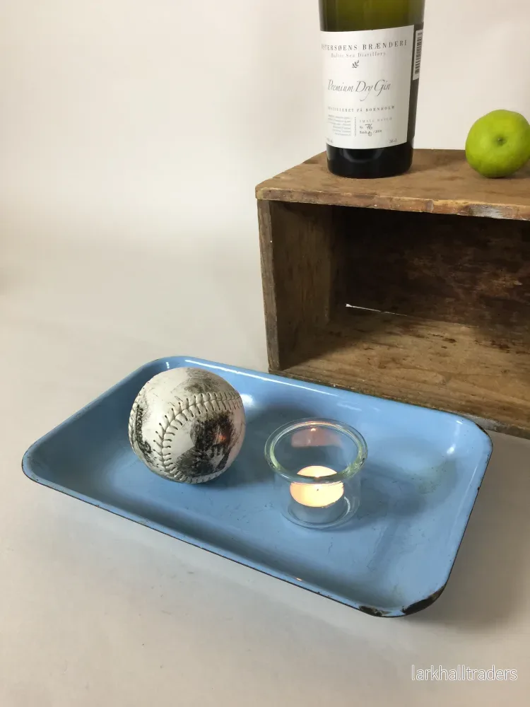 Fint och gammalt emaljfat - Bild 2