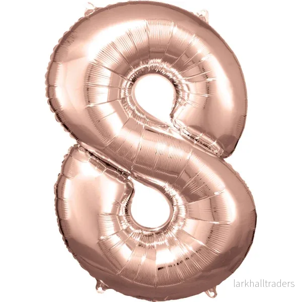 Folieballong, siffra 8 rose 86 cm