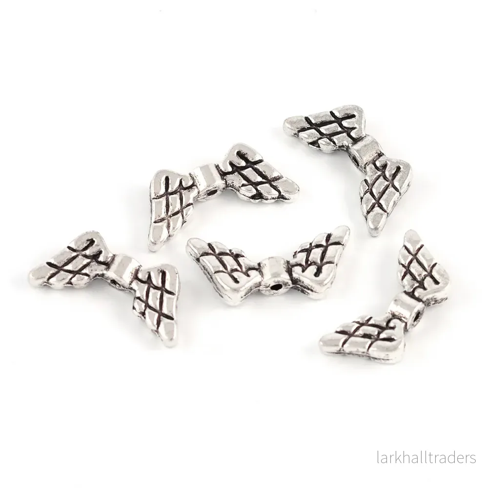 Änglavingar, antiksilver, 20x9mm, 10st