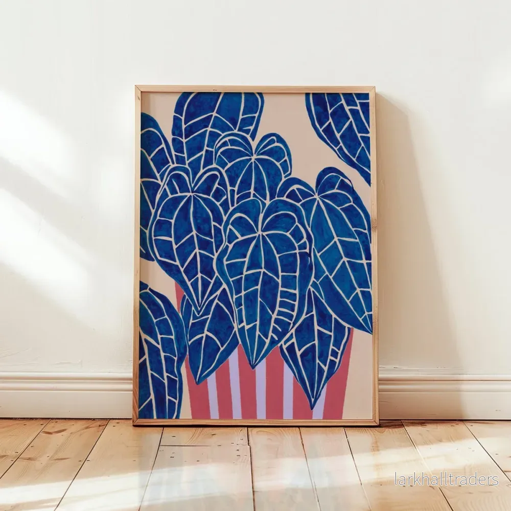 Blå Blommig Art print - Bild 2