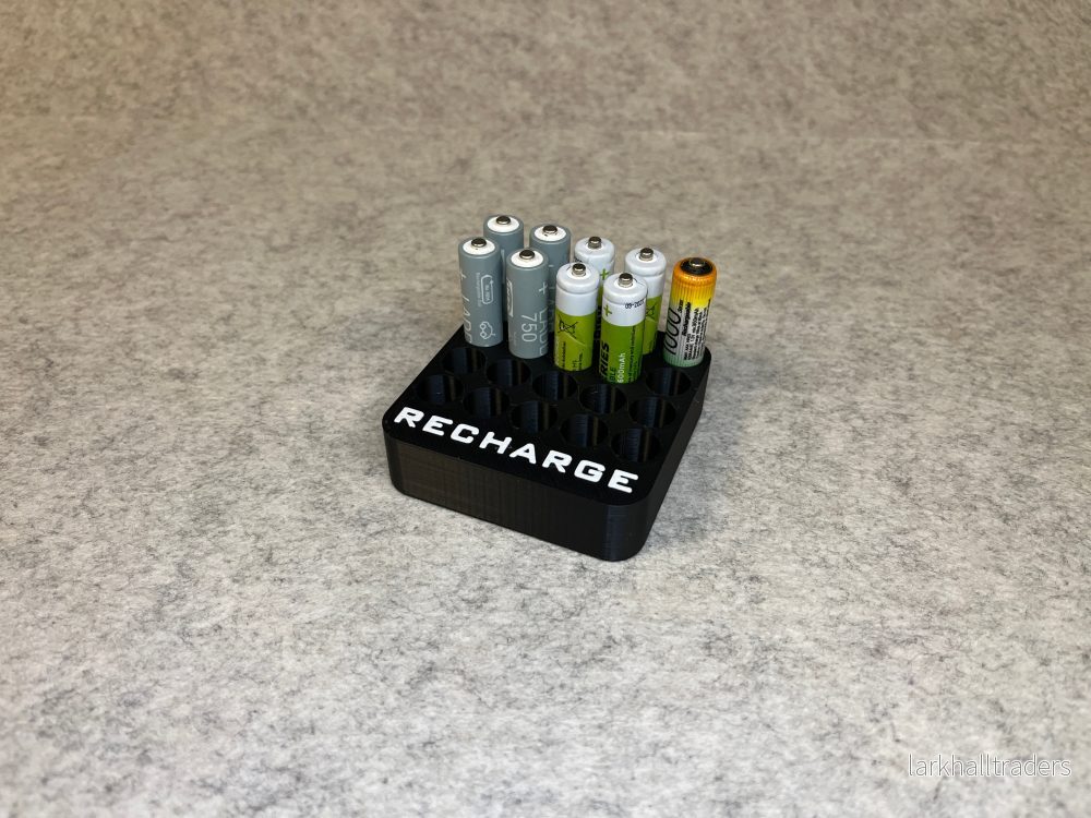 Batteristand för 20 laddningsbara AAA-batterier Batteristand för 20 laddningsbara AAA-batterier