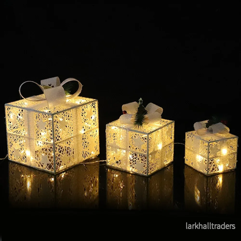 LED-presentask, Transparent – Set om 3 – LED-presentask, Transparent – Set om 3 –