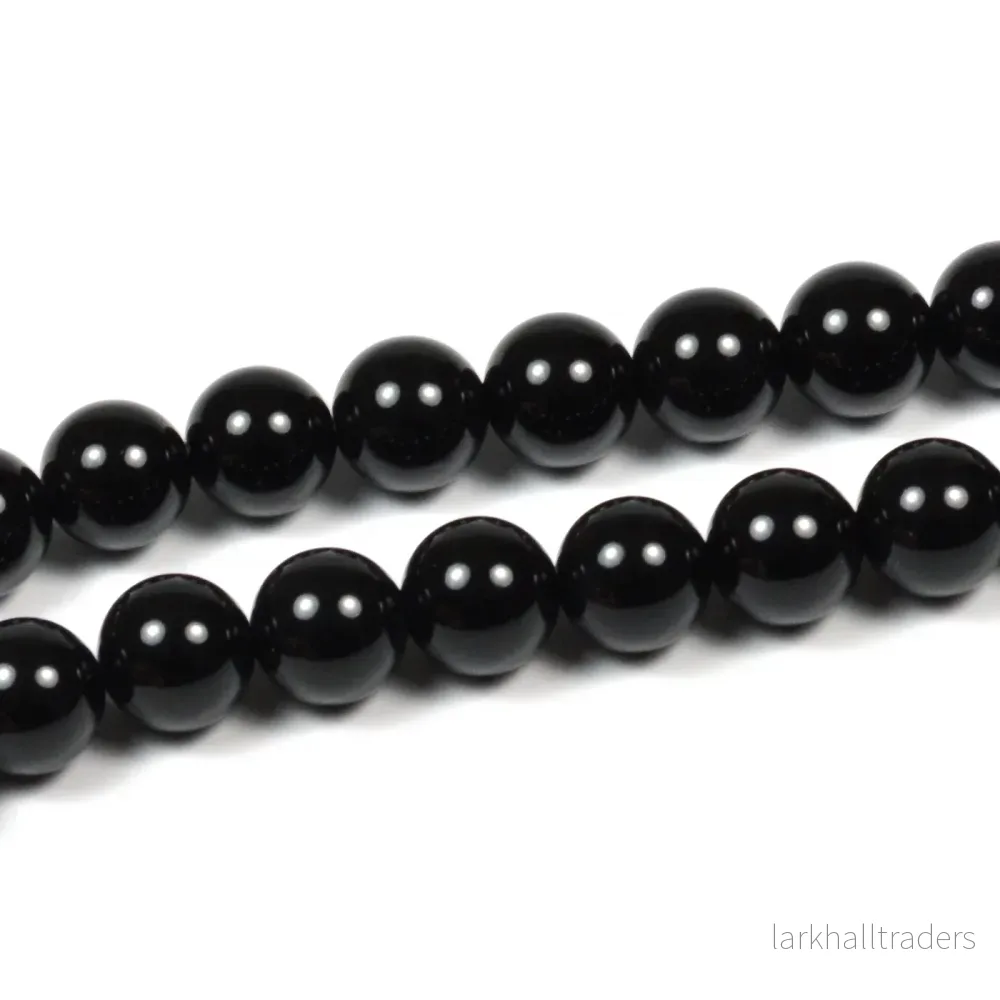 Onyx pärlor, svart, 8mm