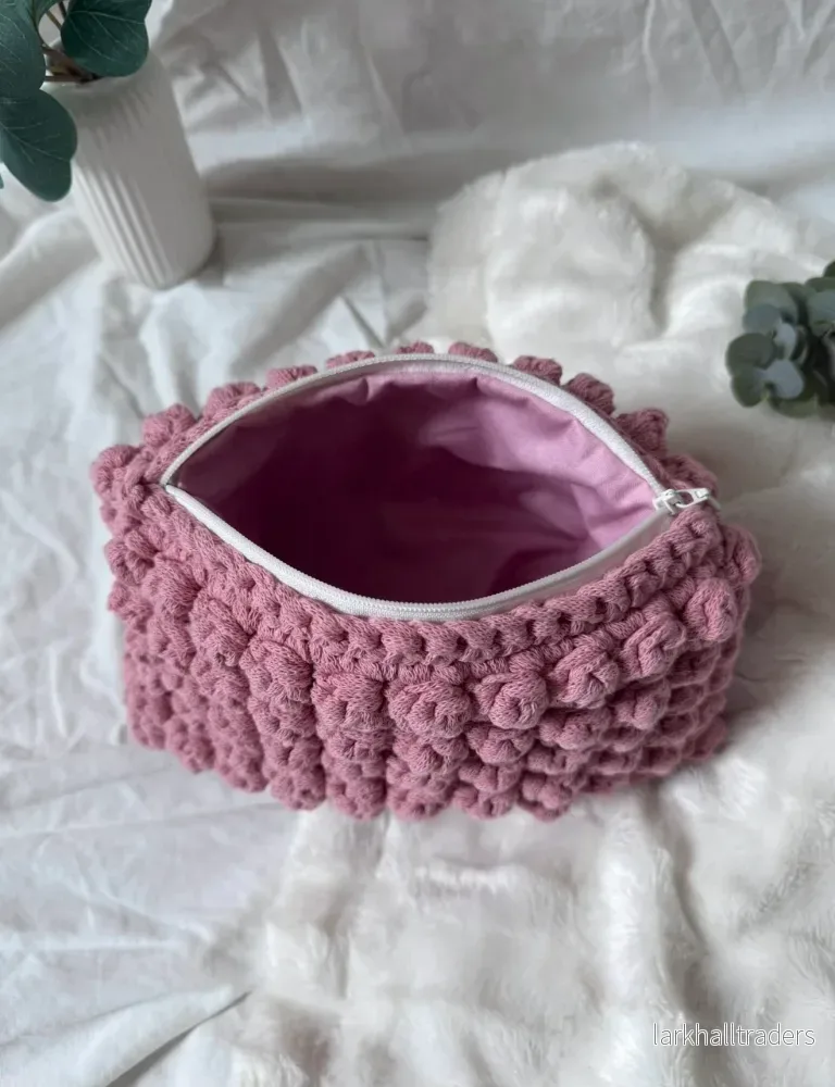 Virkad Bubbliga Necessär, Rosa - Mellan storlek - Bild 2