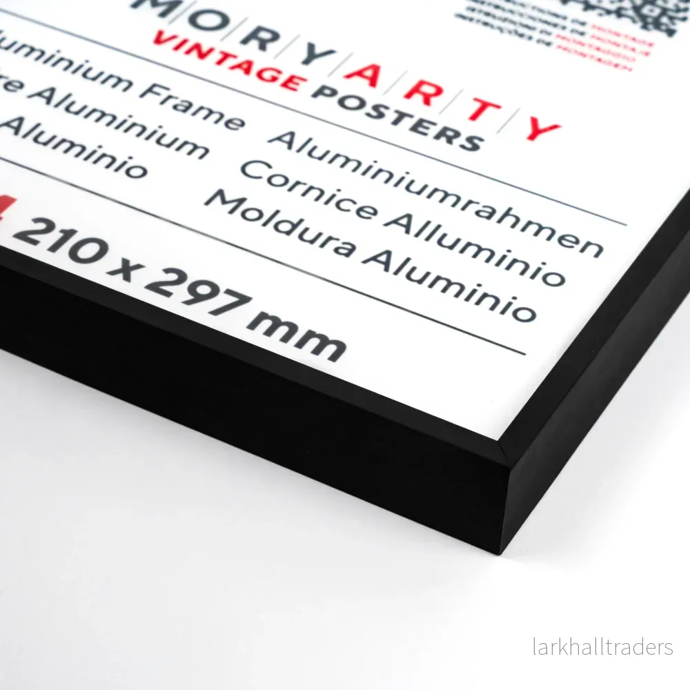 Svart aluminiumram