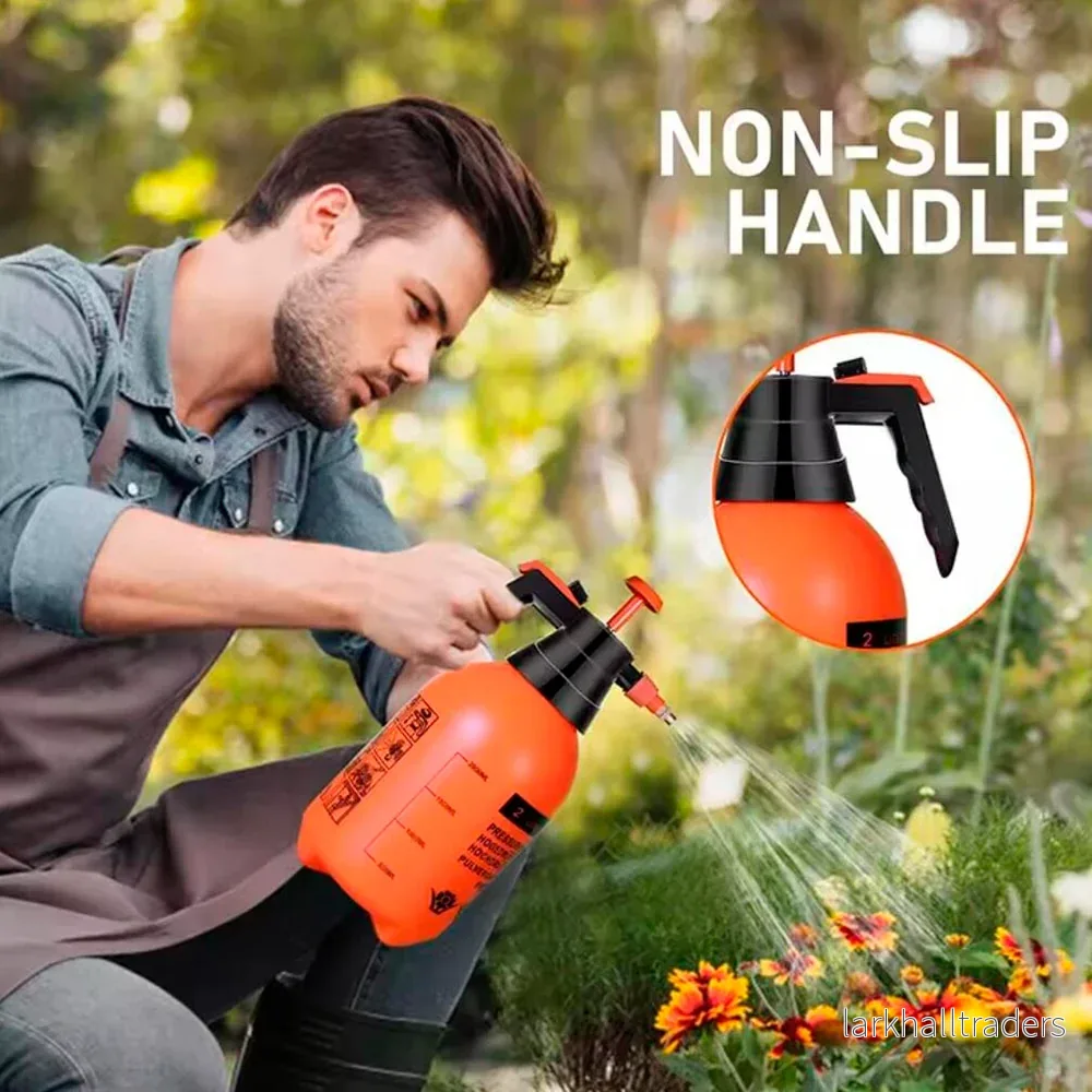 Tryckspruta 2 liter med pump - orange -