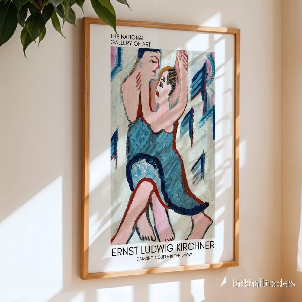 Dansande par i snön Poster