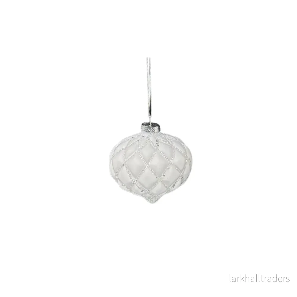 Julkula New York vit rutmönster 10cm