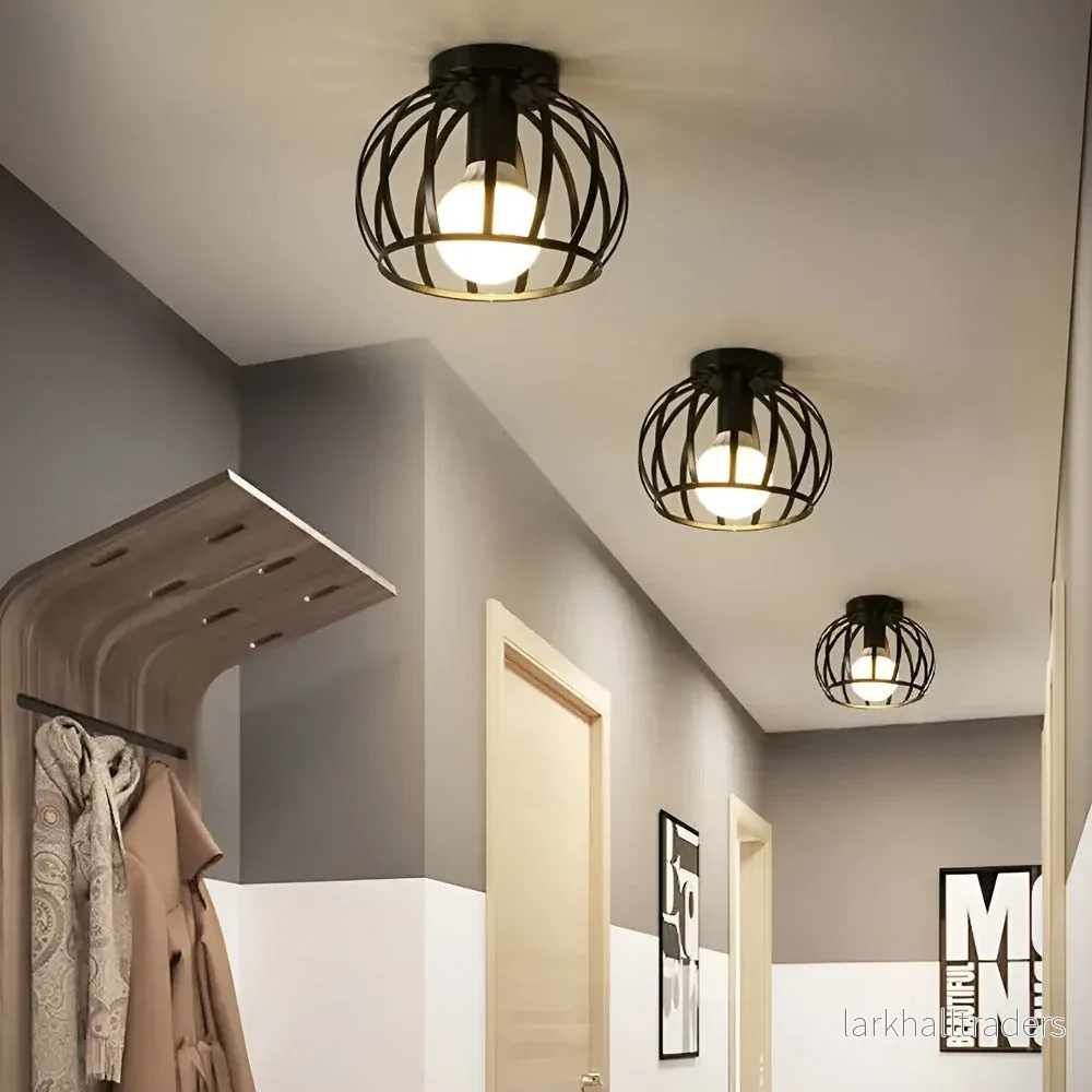 AisleShine – Geometrisk Taklampa i Svart Järn AisleShine – Geometrisk Taklampa i Svart Järn