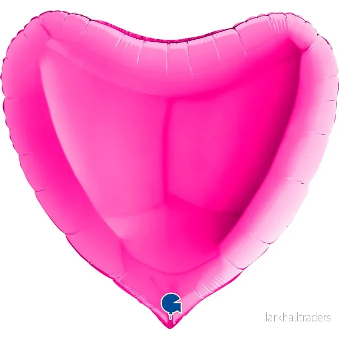 Folieballong, hjärta magenta 91 cm Folieballong, hjärta magenta 91 cm