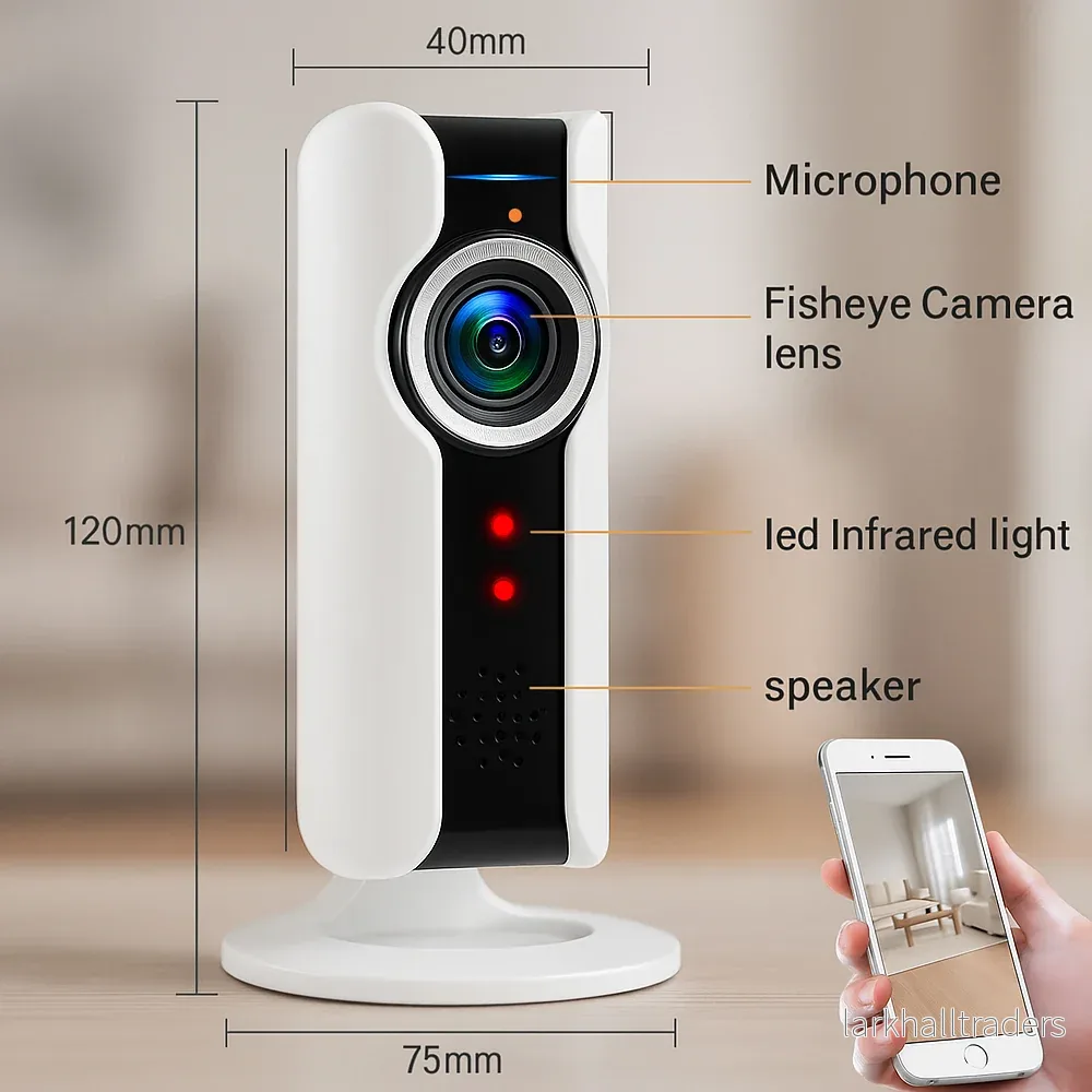 WiFi IP Övervakningskamera med 360° vy och tvåvägsljud - Bild 3