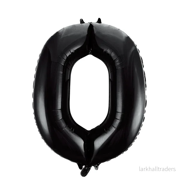 Folieballong, siffra 0 svart 86 cm Folieballong, siffra 0 svart 86 cm