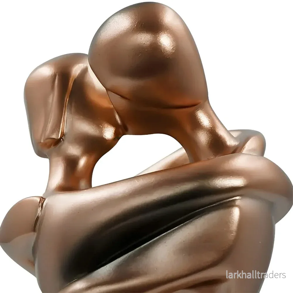 EternaKys Skulptur – Romantisk Abstrakt Kyssande Parfigur i Harts - Bild 3