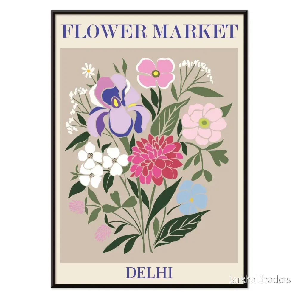 Blommarknad - Delhi Poster - Bild 2
