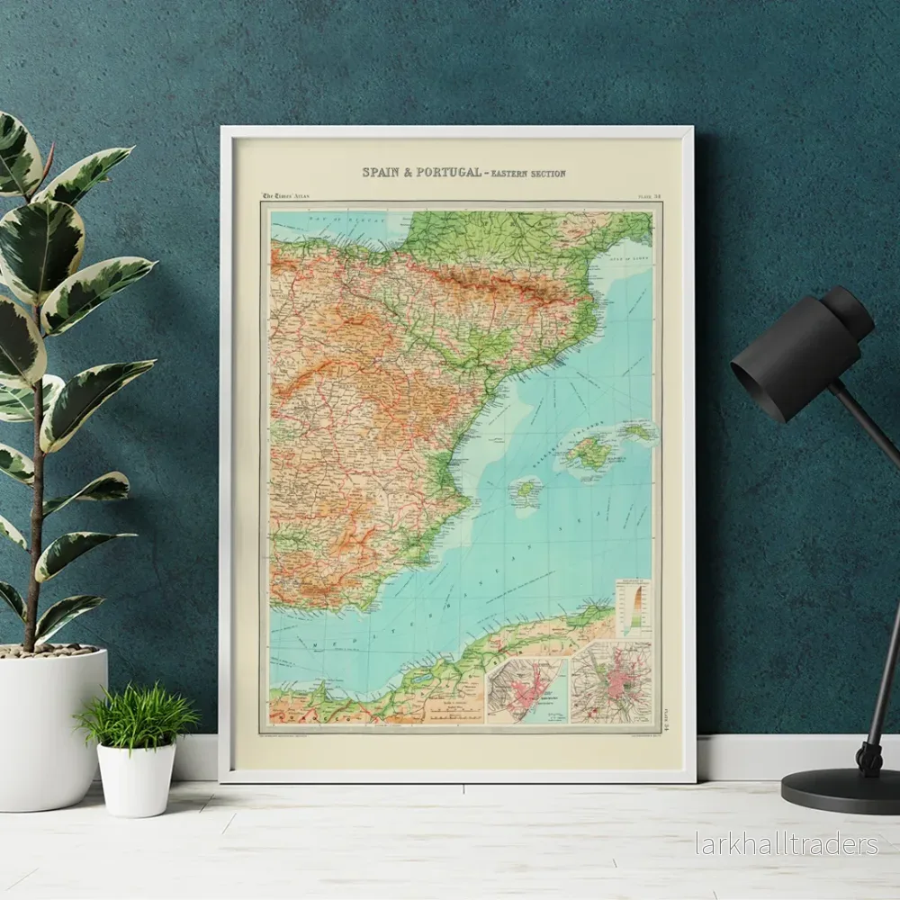 Spanien och Portugal Poster