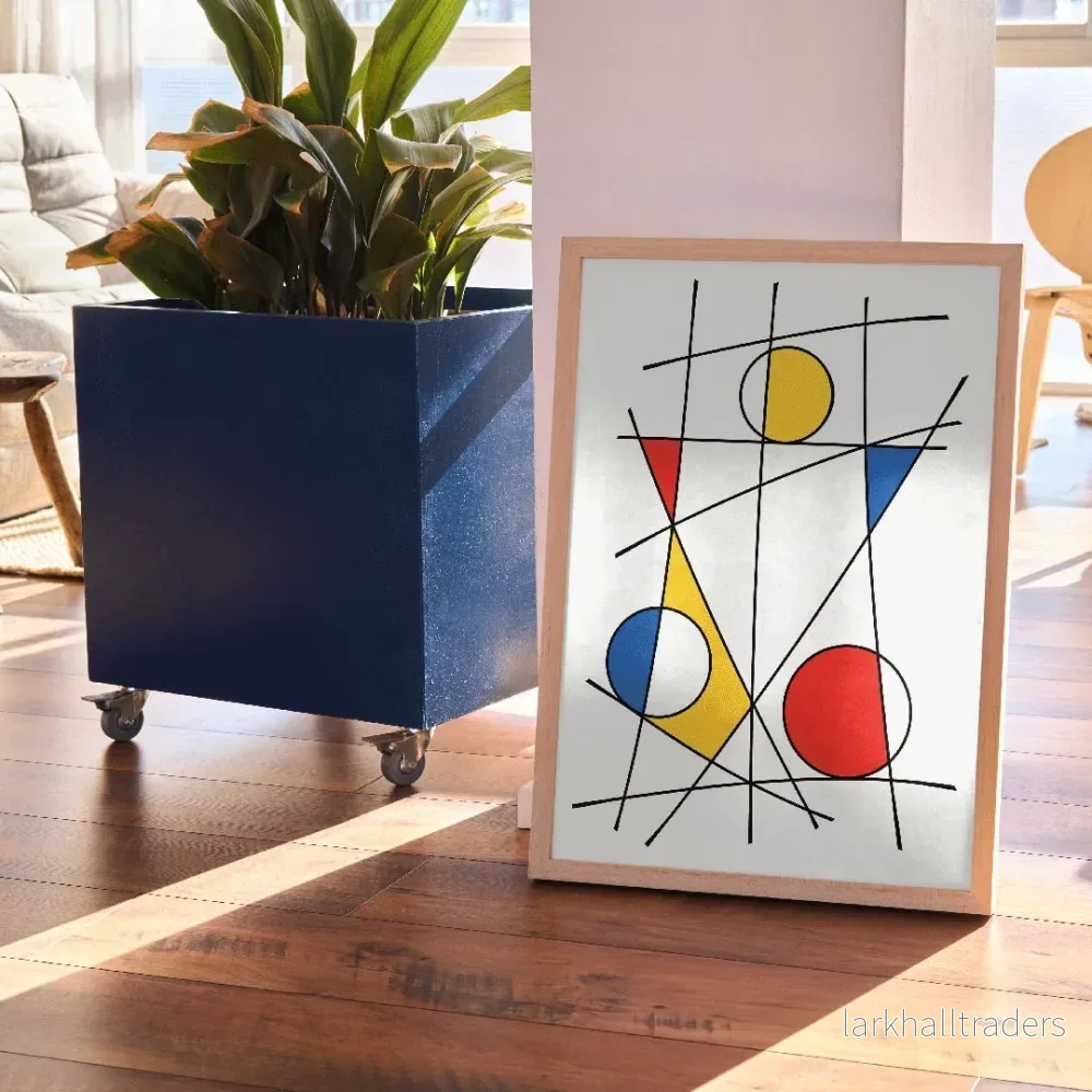 Geometriska linjer och färger 3 Poster