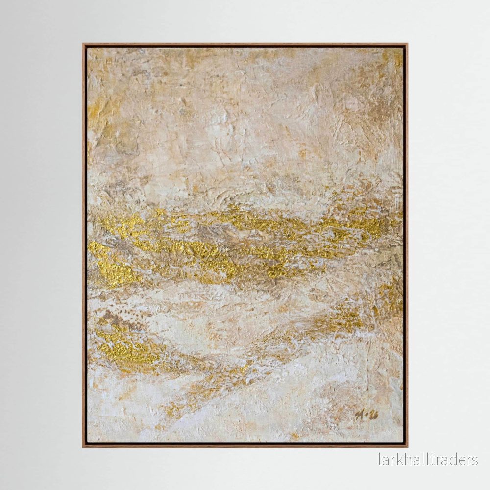 Golden Tides – Abstrakt Canvas Print - Bild 2