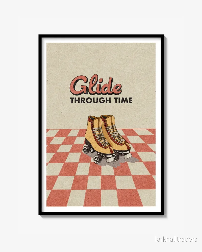 Retro Rollerskates Poster