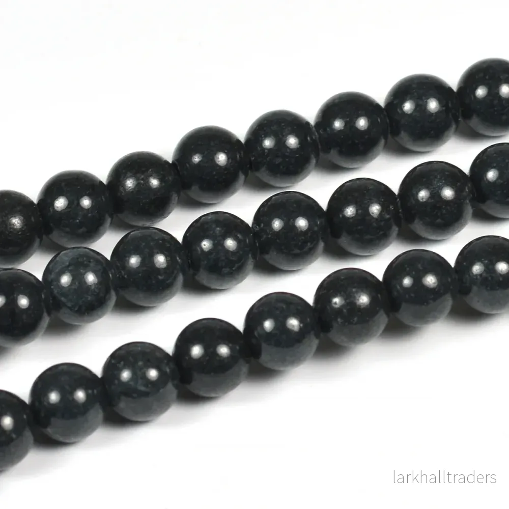 Mashan jade pärlor, antracit, 6mm Mashan jade pärlor, antracit, 6mm