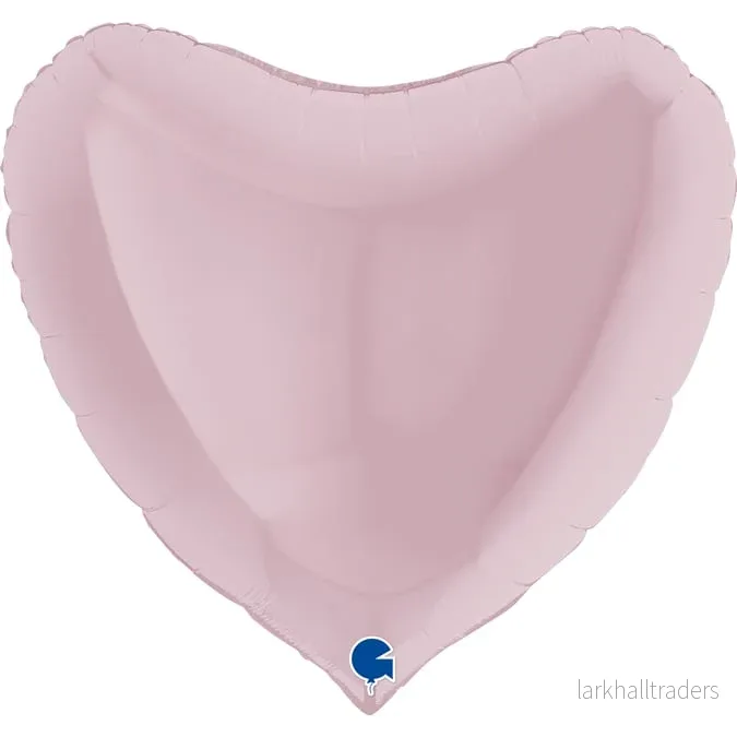 Folieballong, hjärta pastellrosa 91 cm Folieballong, hjärta pastellrosa 91 cm