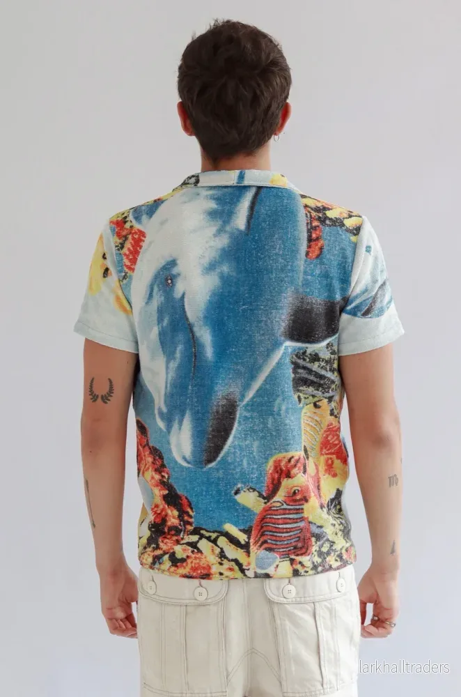 Upcycled delfinhandduks-T-shirt - Bild 2