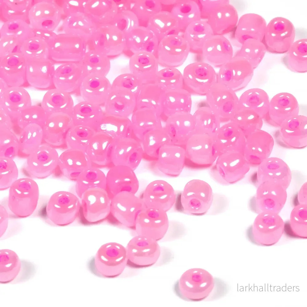 Seed Beads, 4mm, ceylon rosa, 30g Seed Beads, 4mm, ceylon rosa, 30g