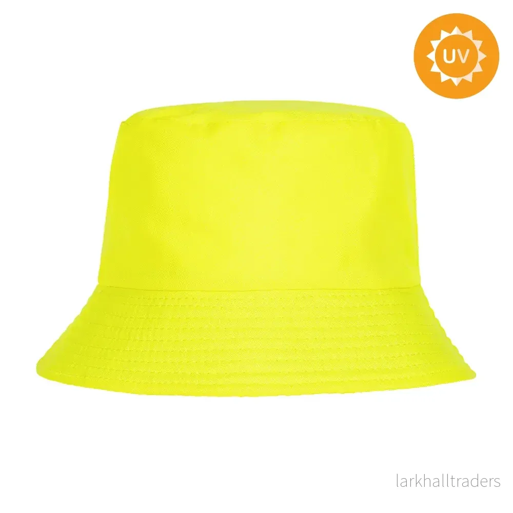 Bucket hat, neon gul - Bild 3