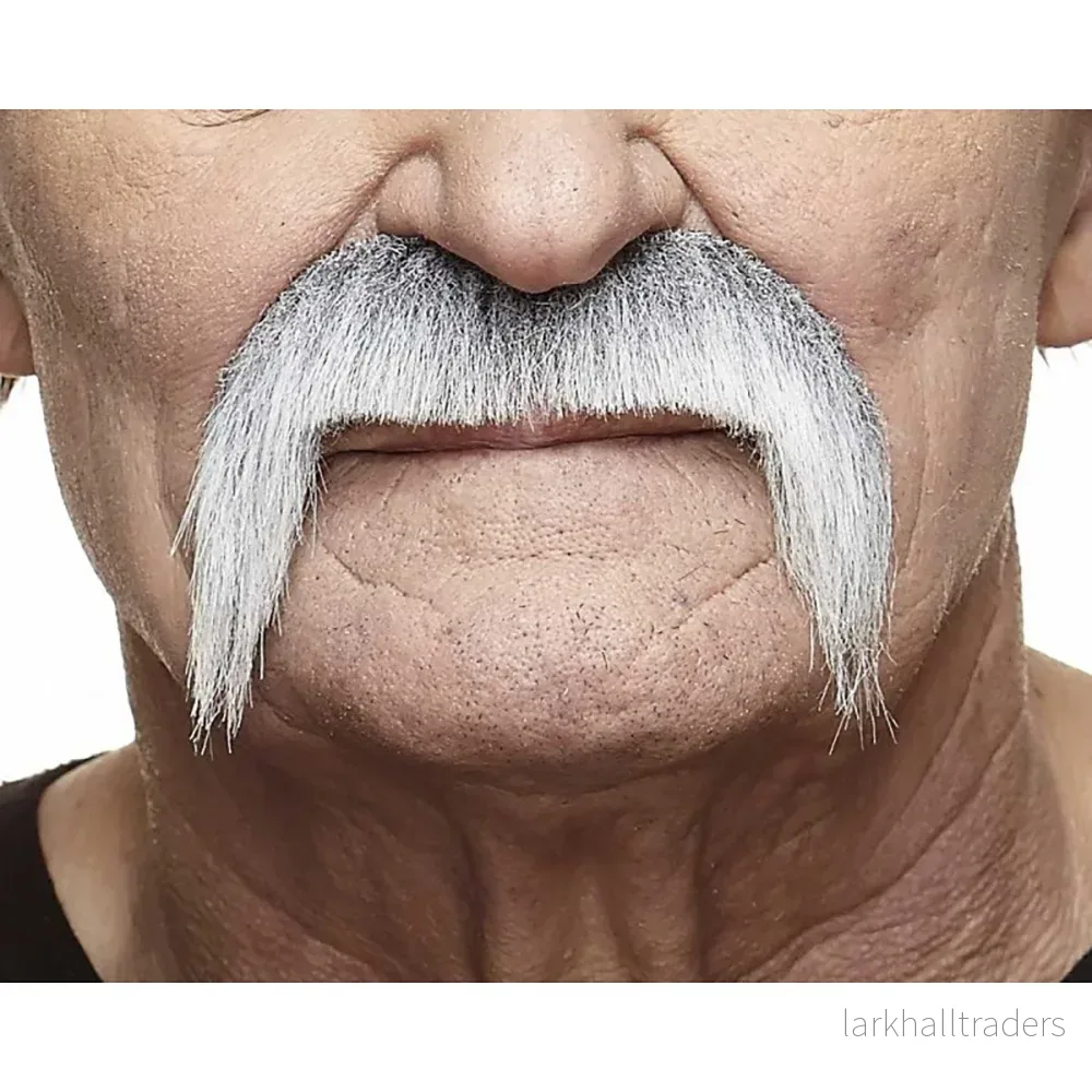 Mustasch, cowboy grå/vit Mustasch, cowboy grå/vit
