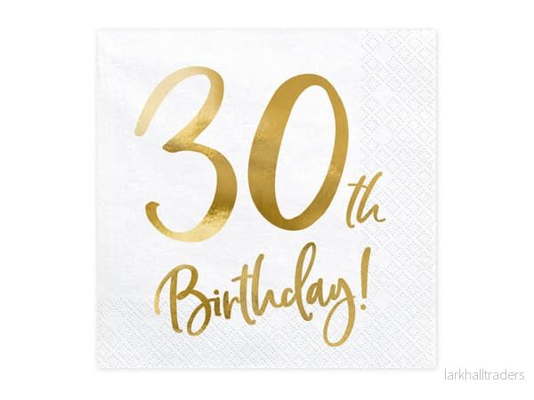 Servetter, happy birthday 30th 20 st Servetter, happy birthday 30th 20 st