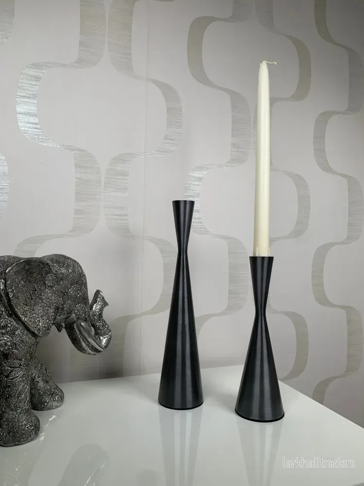 Konisk Ljusstake Mörksilver - Bild 2