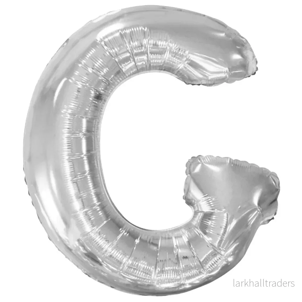 Folieballong, bokstav silver G 86 cm