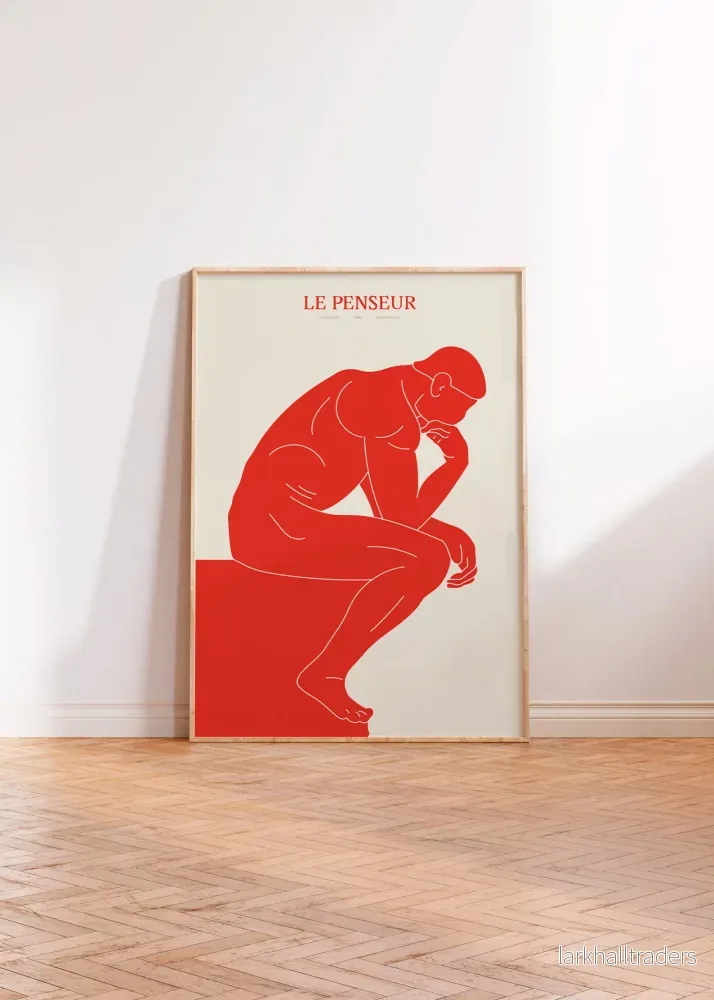 Le Penseur (Röd) - Poster - Bild 2