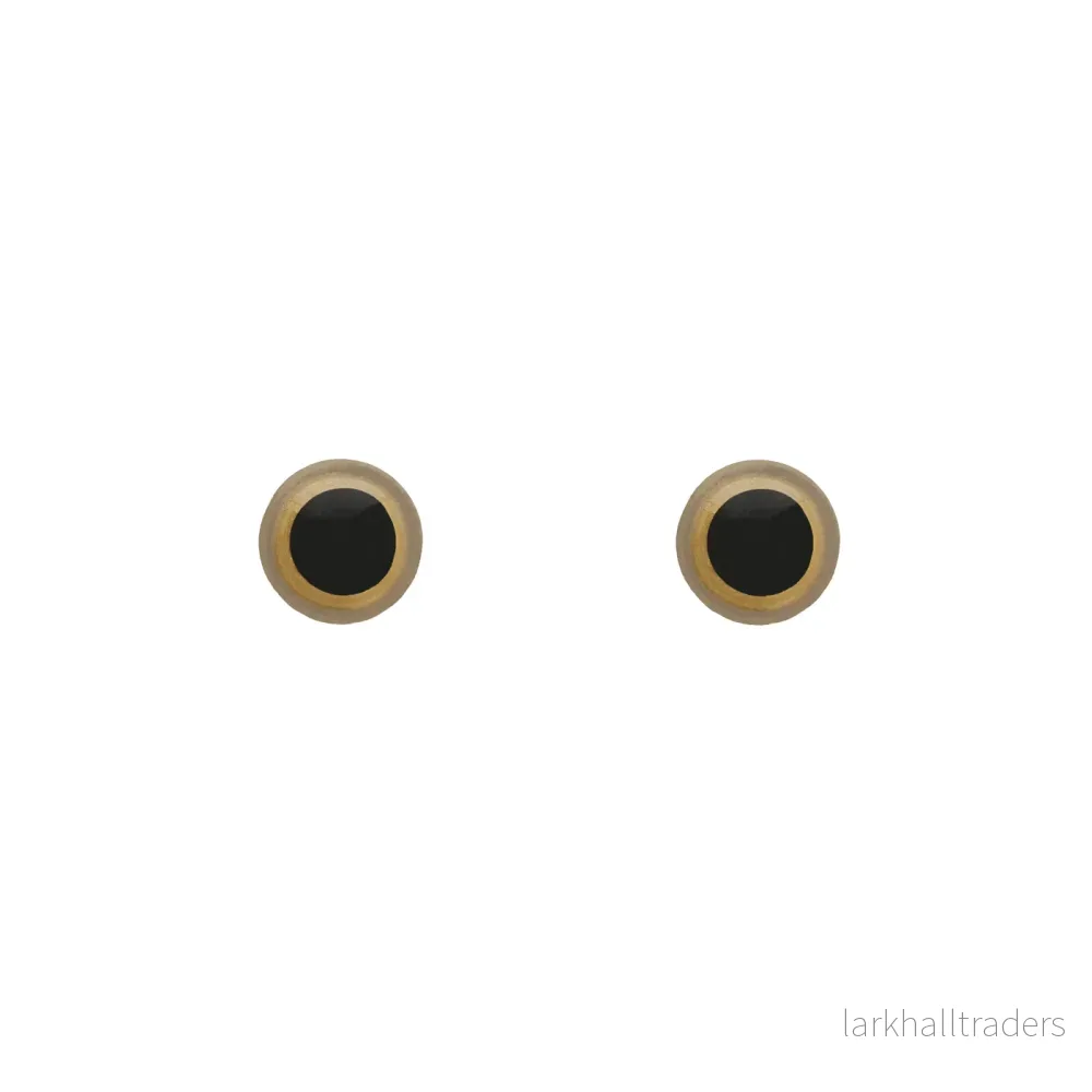 Säkerhetsögon, guld, 6mm, 2 par Säkerhetsögon, guld, 6mm, 2 par