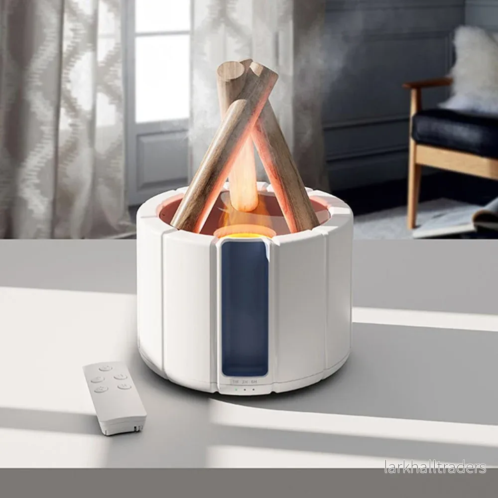 FlammaMist – Luftfuktare och bordslampa med aromaterapi och LED-ljus - Bild 3