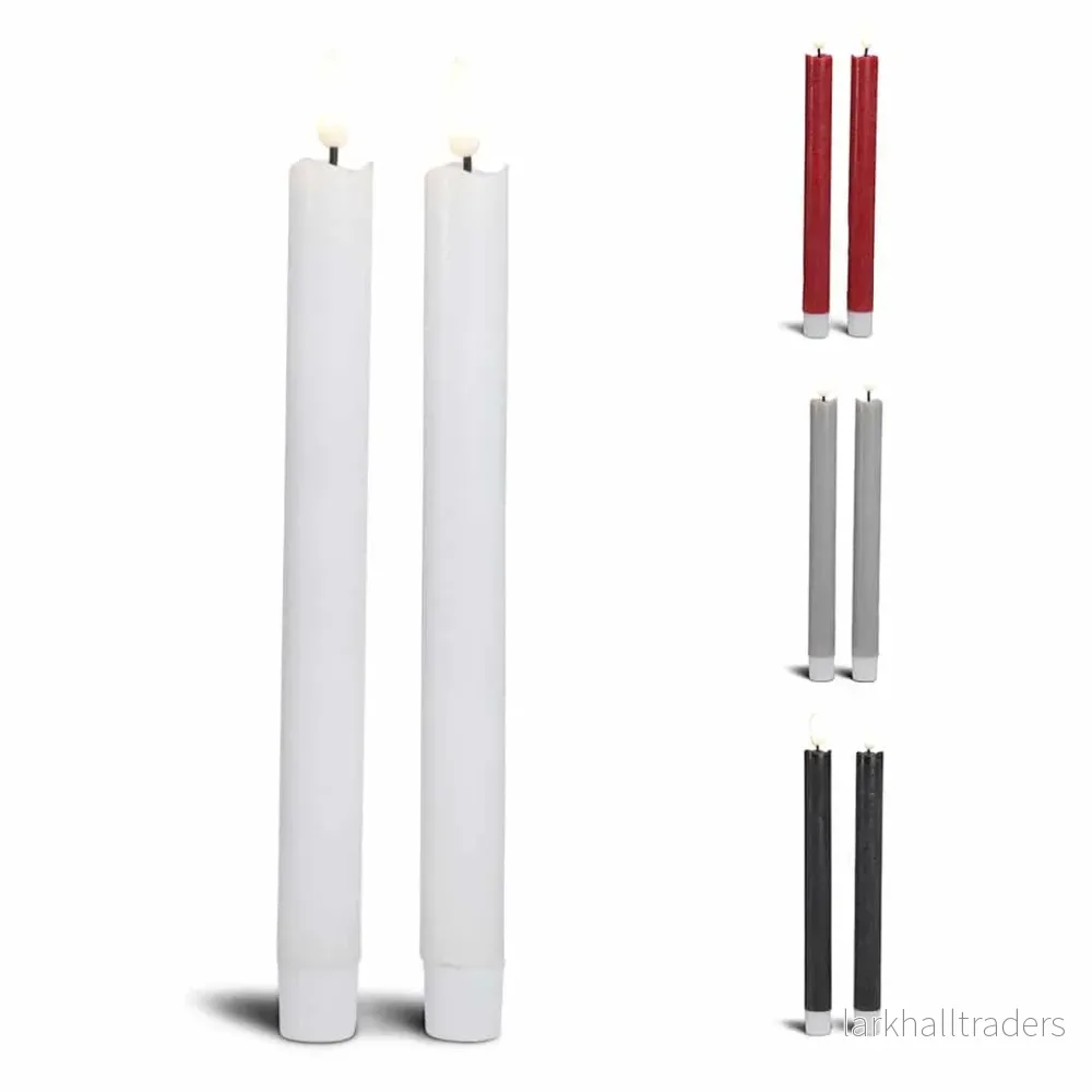 LED kronljus – 2 st. – 22,2 cm – med 3D-låga – (flera färger) LED kronljus – 2 st. – 22,2 cm – med 3D-låga – (flera färger)